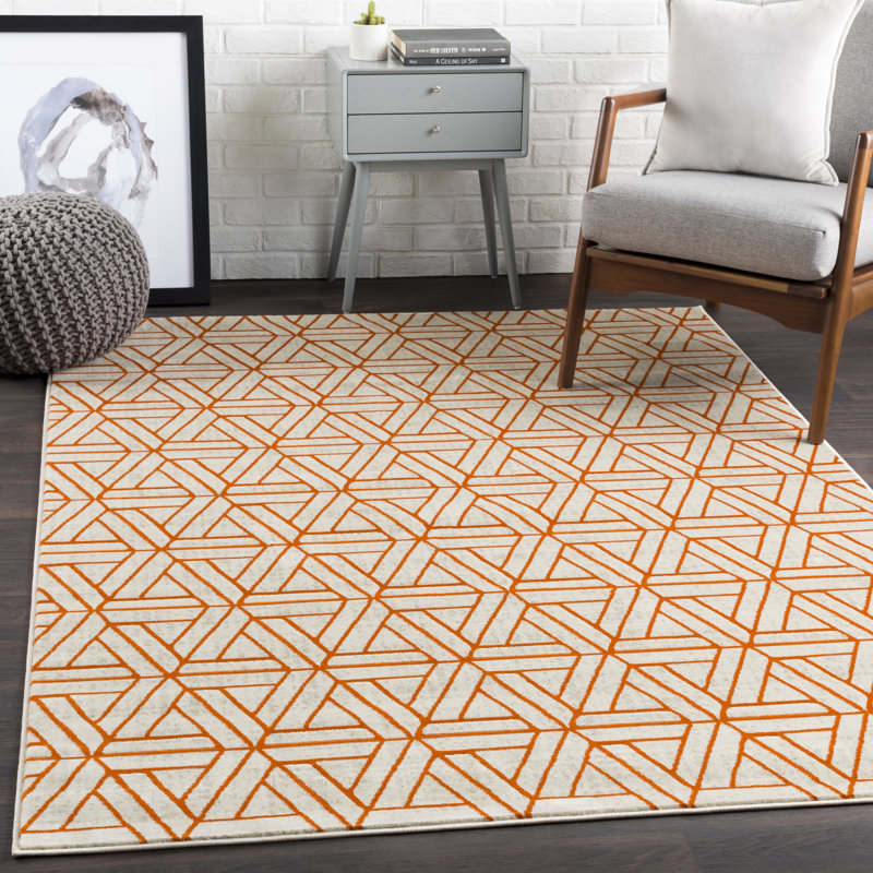 Adelia Burnt Orange/Dark Brown Area Rug & Reviews AllModern